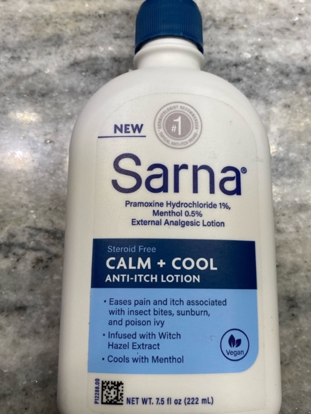 Sarna Calm + Cool Anti-Itch Lotion  with menthol NEW! FULL SIZE!